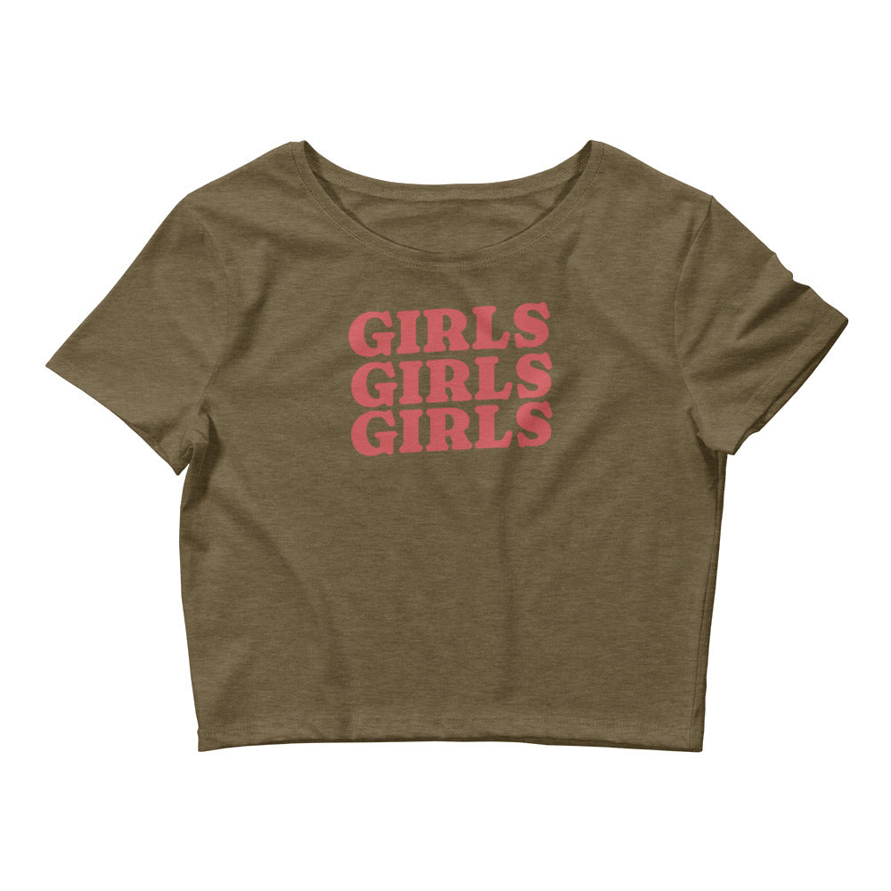 LGBT_Pride-Girls Girls Girls Crop Tee - Rose Gold Co. Shop