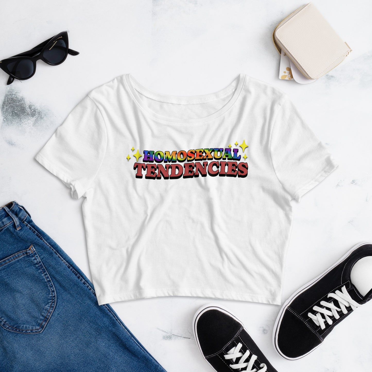 LGBT_Pride-Homosexual Tendencies Crop Tee - Rose Gold Co. Shop