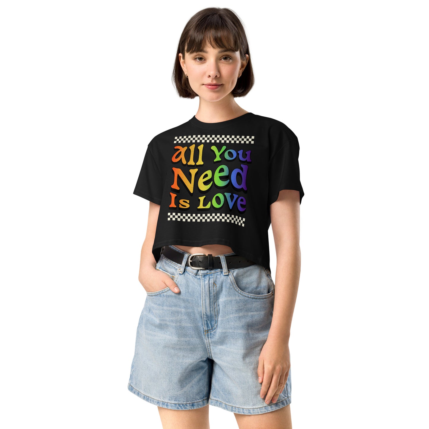 LGBT_Pride-All You Need Is Love Crop top - Rose Gold Co. Shop