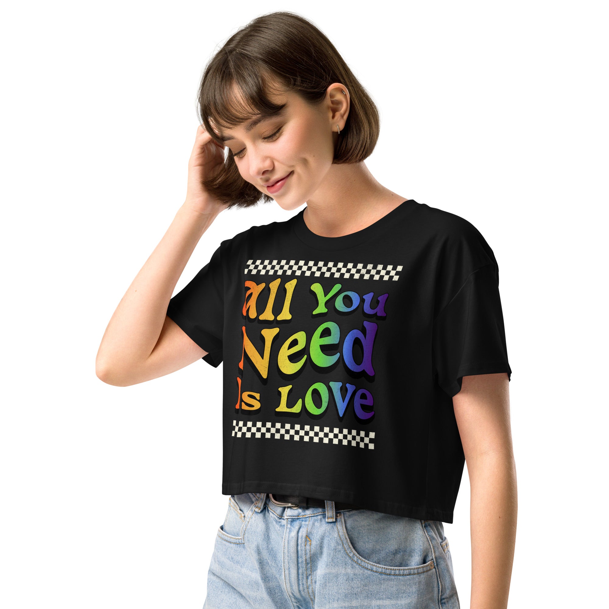 LGBT_Pride-All You Need Is Love Crop top - Rose Gold Co. Shop