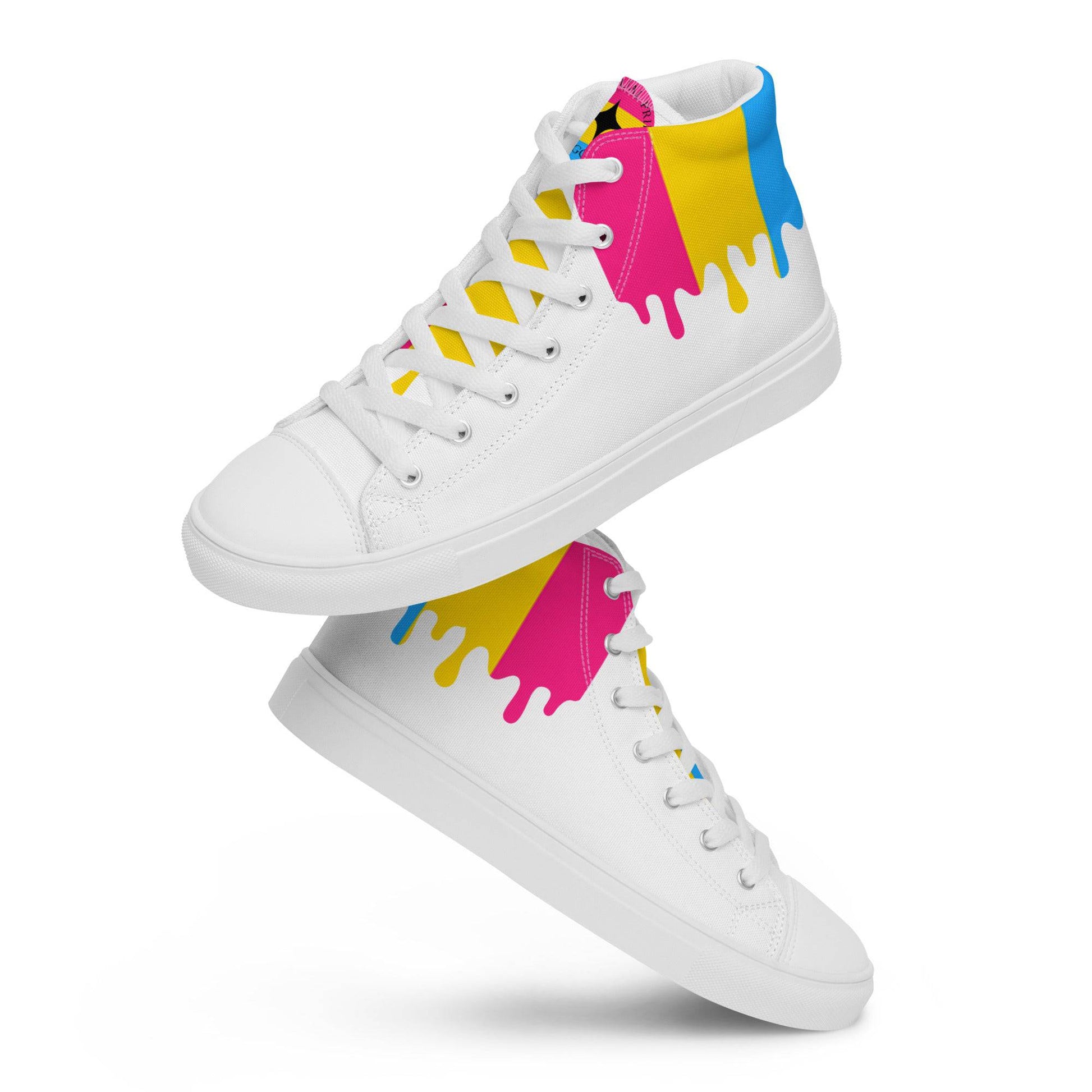 Pansexual Melting Pride Women’s high top shoes - Rose Gold Co. Shop