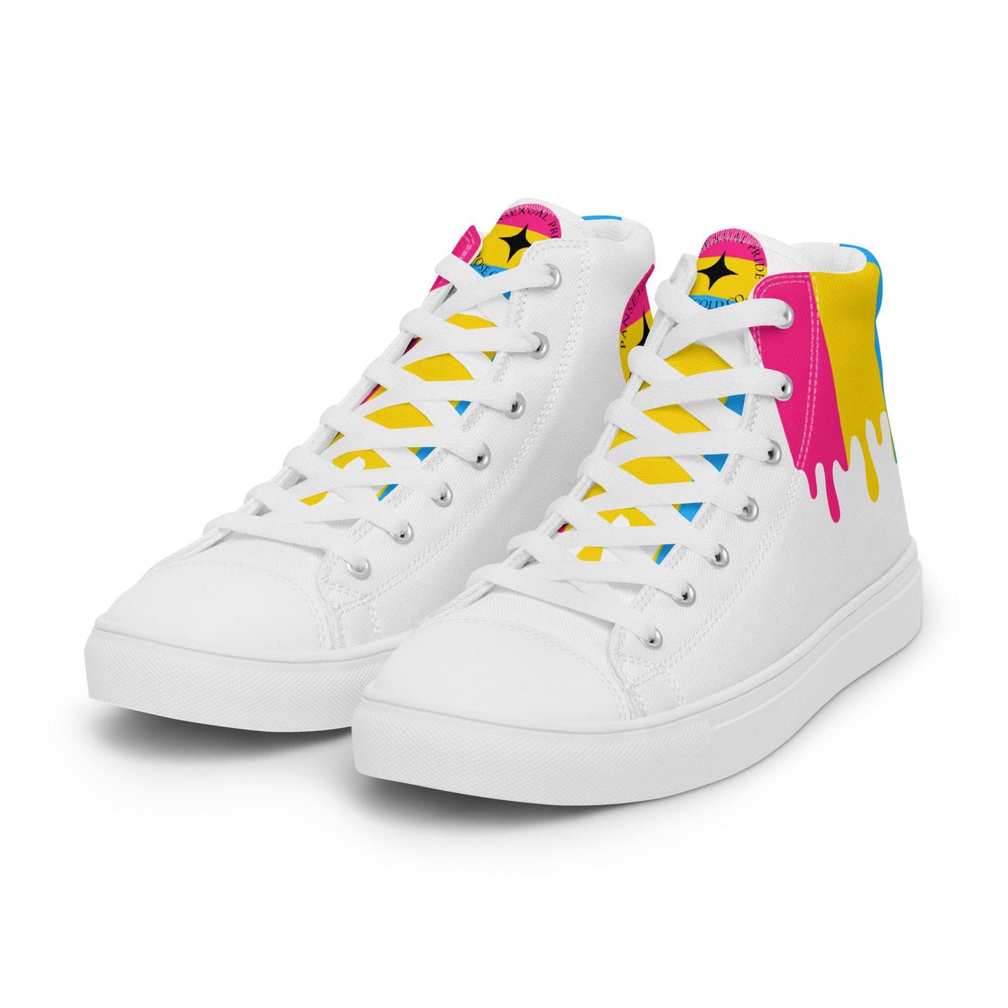 Pansexual Melting Pride Women’s high top shoes - Rose Gold Co. Shop