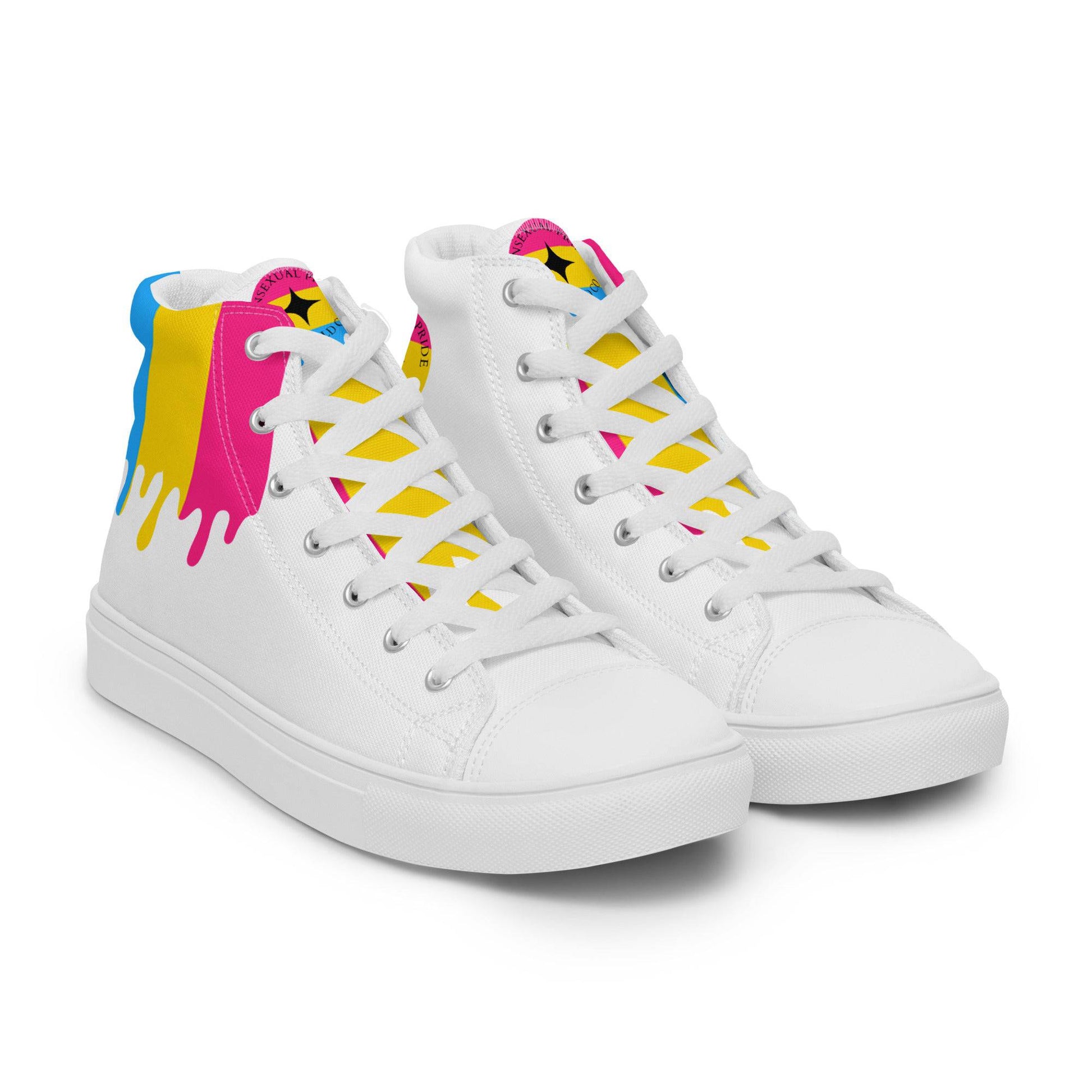 Pansexual Melting Pride Women’s high top shoes - Rose Gold Co. Shop