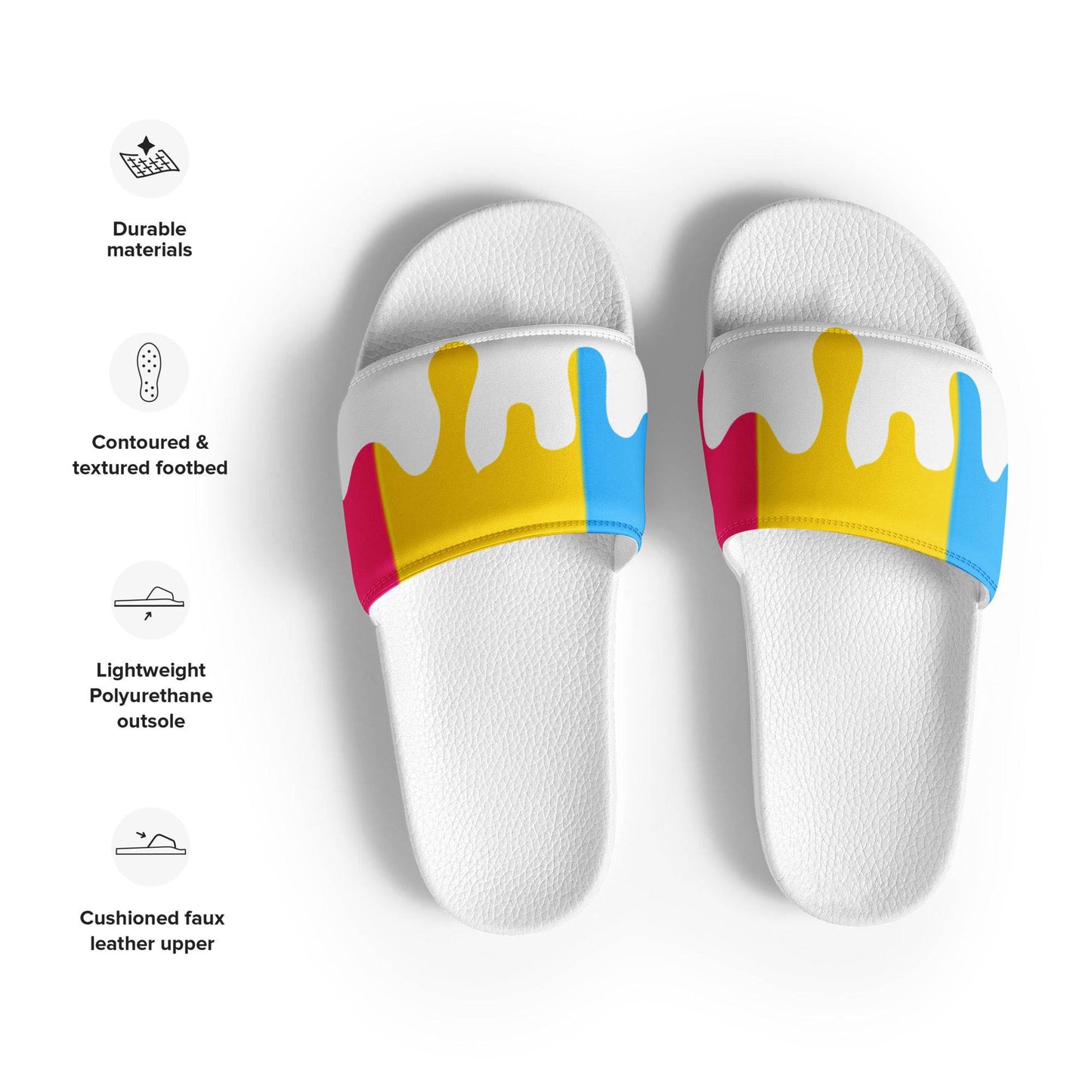 Pansexual Melting Pride Flag Women's Size slides - Rose Gold Co. Shop