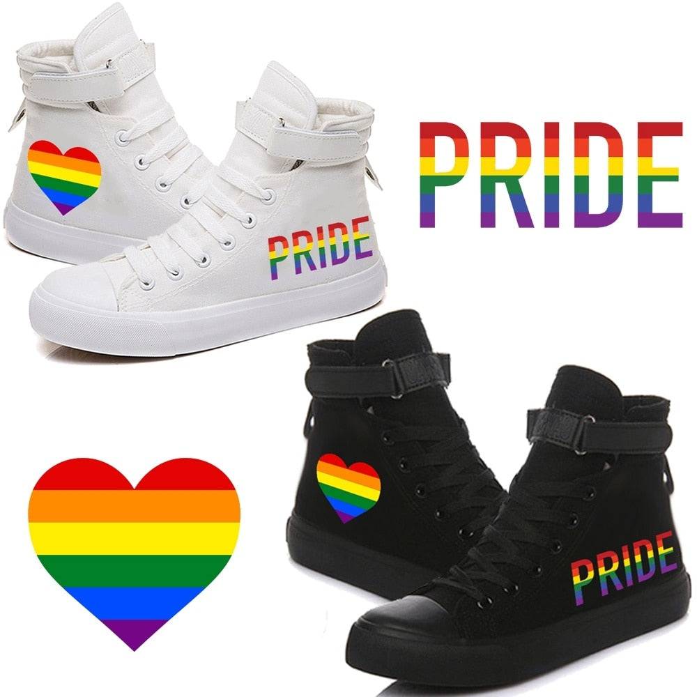 rainbow pride sandals