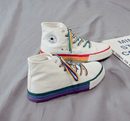 Alternate Rainbow Bottom High-Top Sneakers - Rose Gold Co. Shop