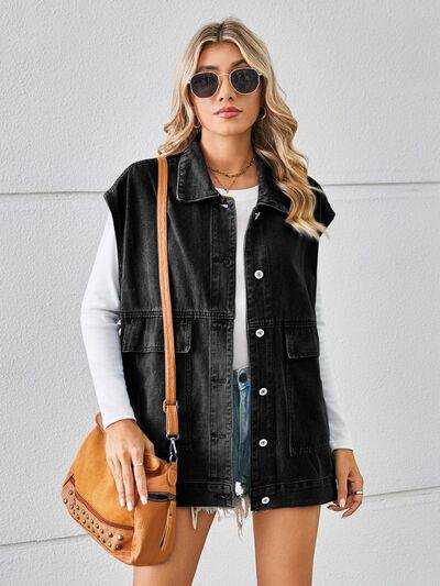 Women's Classic Casual Vintage Denim Jean Jacket/Vest – Dresscount