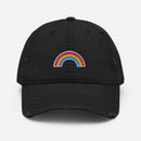 Pansexual Pan Pride Flag Distressed Dad Hat - Rose Gold Co. Shop