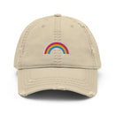 Pansexual Pan Pride Flag Distressed Dad Hat - Rose Gold Co. Shop