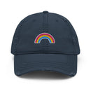 Pansexual Pan Pride Flag Distressed Dad Hat - Rose Gold Co. Shop