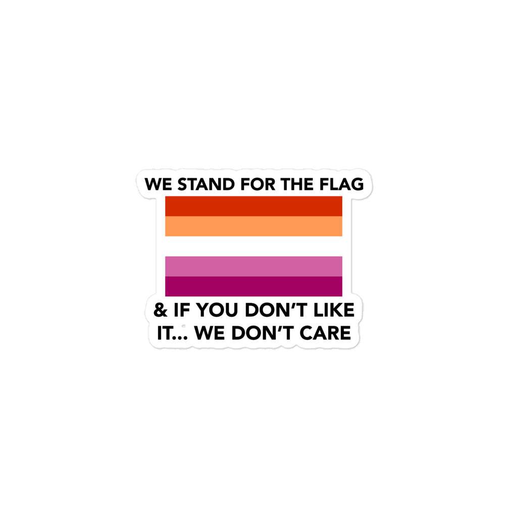 We Stand For The Flag Lesbian Bubble-free stickers | Rose Gold Co. Shop