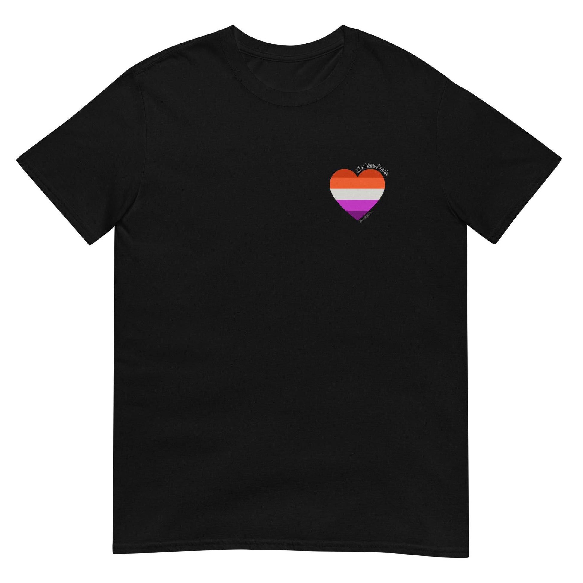 Lesbian Pride Flag Heart T-Shirt - Rose Gold Co. Shop