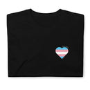 Trans Pride Flag Heart T-Shirt - Rose Gold Co. Shop