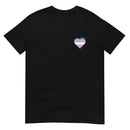 Trans Pride Flag Heart T-Shirt - Rose Gold Co. Shop