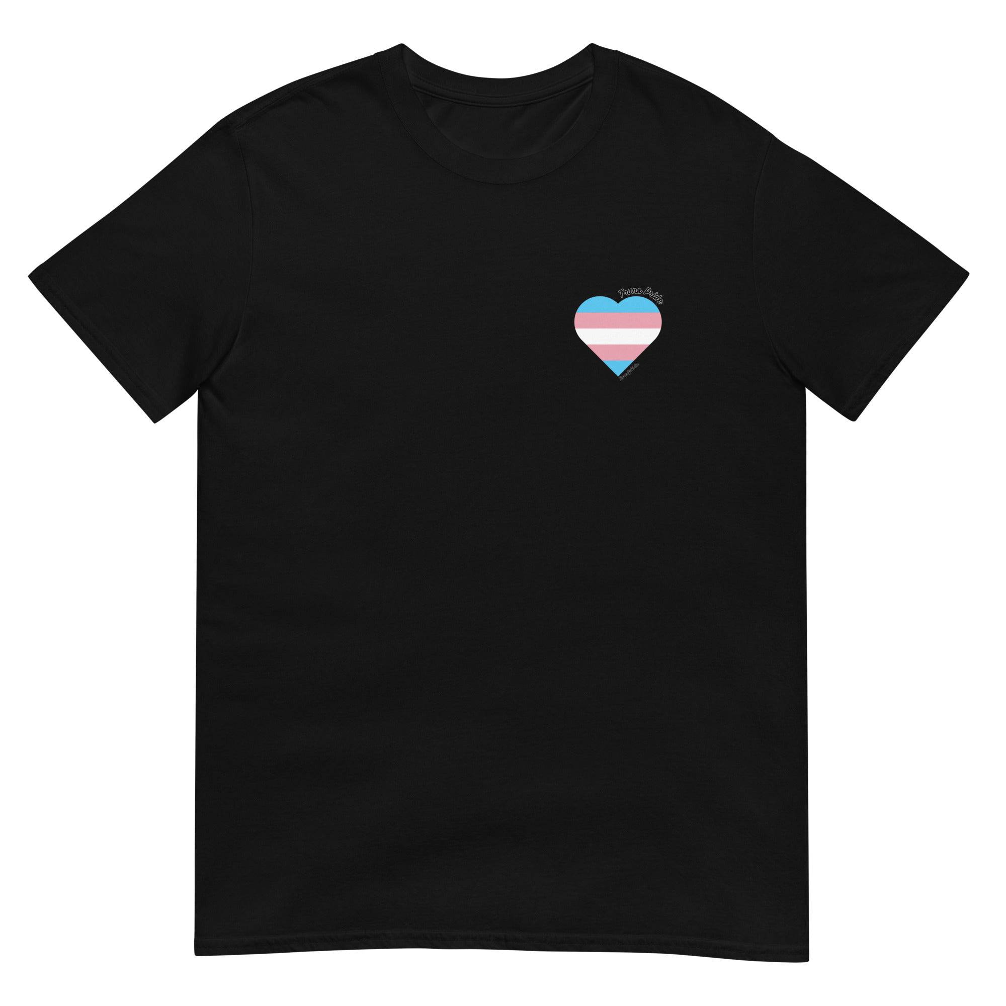 Trans Pride Flag Heart T-Shirt - Rose Gold Co. Shop