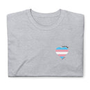 Trans Pride Flag Heart T-Shirt - Rose Gold Co. Shop