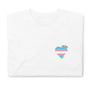 Trans Pride Flag Heart T-Shirt - Rose Gold Co. Shop